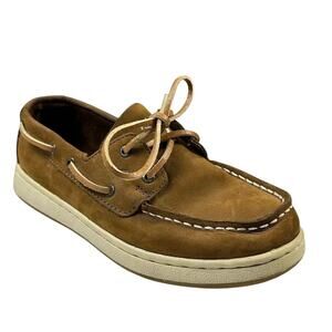 Sperry Cup II Boat Shoe Boy's Brown Size 2.5 M Preppy Maritime
